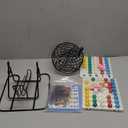 Popular Playthings Deluxe Bingo Game Set, Metal Cage with Reusable Cards and Marker Chips, Board Game Set for Adults and Kids - 18 Cards & 150 Chips