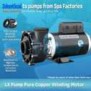 SPA Pump, Single Speed SPA Hot Tub Pump - 56 Frame LX SPA Pump Motor 4HP, 220-240V, 2" Port (Model: 56WUA400-I)