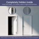 7" 2 pcs Hidden Hinges for Doors Invisible Hinges Concealed Zinc Alloy 180 Degree Swing 3 Way Adjustable Butt Silent Door Hinge 7 x 2.8 x 1 inch (Black