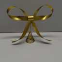 Large Gold Bow Christmas Tree Topper,9.4 Inch Metal Tree Topper,Gold Bow Christmas Decorations for Xmas Home Decor Holiday Party Indoor Outdoor Shop Office