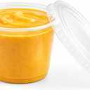 4U'LIFE 5.5 oz Clear Plastic Souffle Cup/Portion Cup With Lids-50 Sets