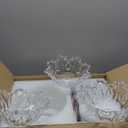 Antique Red Bronze Finish Bathroom Vanity Light, 3-Light Vintage Vanity Light with Floral Clear Glass Shades, Retro Wall Mount Lighting for Bathroom, Dressing Table