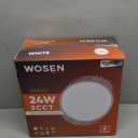 6 Pack 12 Inch LED Flush Mount Ultra-Slim Ceiling Light, 24W 2400LM, 3000K/4000K/6000K Color Temp, Round Lights for Bedroom, Kitchen, Dining Room