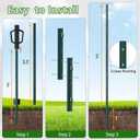 FOREHOGAR Metal Fence Post Green Splicing 6 feet, Pack of 8, T Posts for Fences Wire Mesh, No Dig Steel Stakes Fencing for Garden Yard Farm Outdoor Light Duty