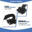 12 inch Loc Extensions Human Hair, 50 Strands Permanent Dreadlock Extensions Human Hair 0.4cm Width 100% Full Handmade Dreads Can Be Dyed and Bleached (Black)