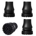 4Pcs Cane Tips 3/4 Inch Heavy Duty Rubber Cane Tips, Anti Slip TPR Replacement Rubber Tips for Canes, Walking Sticks, Hiking Stick, Seniors Crutches Black