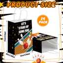 Kolldenn 24 Pcs Bowling Party Favors Bags Bowling Ball Goodie Gift Paper Bags with Handles Sport Candy Treat Pouch for Ball Birthday Party Decorations Supplies