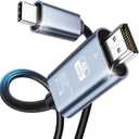 Ankky 6.6FT HDMI Cable Adapter for iPhone 15 to HDTV, 4K USB C to HDMI Video Cable, Thunderbolt 3 & 4 Compatible for iPhone 15/16 Series, MacBook Pro/Air, iPad Pro, Surface Book 2, Galaxy S23 and More