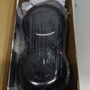 BBsecure Stove Knob Safety Covers - 5 Pack Heat Resistant Oven Knob Covers for Child Safety with 3M Strong Adhesive, Gas Stove Knob Covers with Dual-Button Locks & Visual Design, Black