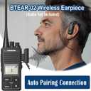 SAMCOM Wireless Headset with 2 Pin Dongle for FPCN10A/FPCN30A Walkie Talkies, BTEAR-02 Upgraded Hands-Free Wireless Two Way Radios Earpiece with Mic for K Connector (Radios not Inclued)