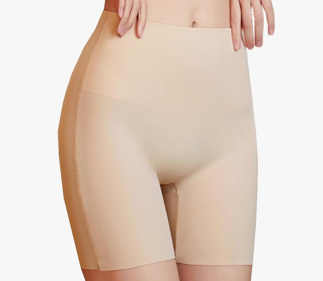 JTJFIT Cooling Shorts for Women Under Dresses Seamless Boyshorts Anti Chafing Slip Short Underwear for Dress Beige S