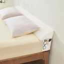 Bed Wedge Gap Filler Queen (60"x 8"x 6") Wedge Pillow for Headboard Gap 0-8" Mattress Gap Filler Pillow Fill The Gap Between Mattress and Wall with 2 Side Large Pockets, Bed Pillow Stopper (Jade White)