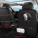 FREESOO Universal Front Seat Covers Leather Airbag Compatible Black Grey