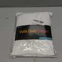 Rose Home Fashion Voile French Door Curtains Set of 2 Panels, Sidelight Curtains for Front Door with Tieback, Privacy Sheer Doorway Light Filtering Panels, White, W40 x L72