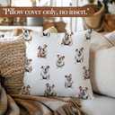 Funny English Bulldog Throw Pillow Covers 18x18, English Bulldog Gifts for Women Men, Dog Lovers Gifts Decorative Pillow Covers, Dog Pillowcases Cushion Case for Home Couch Bedroom Decor