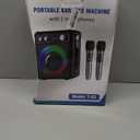 Karaoke Machine, Portable Bluetooth Karaoke Speaker with 2 Wireless Microphones, PA System for Adults Kids with LED Lights & Echo Adjustment, Supports TWS/TF/USB/AUX for Home Party (T03-2 MICS)