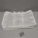 XYFuuee Beach Bag Organizer Inserts for Original Large Bogg Bag Accessories with 8 Removable Metal Fasteners, Lightweight Mesh Insert Divider Pouch, Organizing Rubber Tote, Save Space, White XL