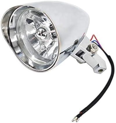 LABLT Motorcycle Headlights Aluminum Visor Chrome Head Light Replacement for Sportster XL Dyna Softail Bobber FXR FXST Chopper Bobber Custom