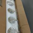 5-Light Modern Vanity Lights Brushed Brass Bathroom Light Fixtures Over Mirror Gold Bathroom Vanity Lighting with Crystal Shade E26 Base Wall Sconce for Bedroom Living Room Restroom Wall Lamp