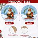 4 x Santas Favorite Firefighter Ornament Funny for Firefighters, First Responders Holiday Keepsake 2.9" Ceramic Ornament