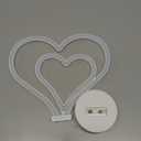 Valentines Day Decorations for Party - Heart Decor Neon Sign,Lights Up Sign for Bedroom,Table,Home Room,Battery Powered Led Lamp Decor Gifts for Women and Teen Girls,Wedding Anniversary Romantic Night