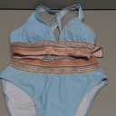 Women Tummy Control Two Piece Swimsuit - High Waisted Bathing Suit Halter Bikini Set Push Up Swimwear 2025, Size Medium