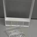 17cm Doll Clothes Closet with 13 Hangers Clothes Storage for Figures Wardrobe Furniture Accessories 17cm Doll Accessories Display Box Portable Storage for Dollhouse (White)