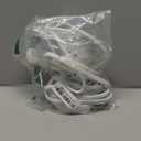 Power Strip Tower with Multiple Outlets, Flat Plug Surge Protector Tower Extension Cord with 12 AC Outlets 4 USB Ports (2 USB C), 15FT Cord Power Tower Surge Protector for Home Office Dorm Room, White