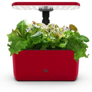 AeroGarden Harvest Lite in Cherry Red, Soil-Free Indoor Hydroponic Garden with LED Grow Light for Year-Round Gardening of up to 6 Herbs and Vegetables