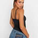 Trendy Queen Womens Adjustable Camisole Sleeveless Square Neck Spaghetti Strap Tank Tops Basic Shirt (S)