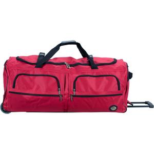 Rockland 40" Polyester Rolling Duffel Bag, Red