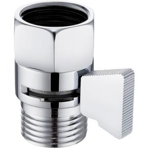 Angle Simple Shower Flow Water Valve, Brass Shut Off Valve for Hand Shower, RV Hose Flow Restrictor, Chrome