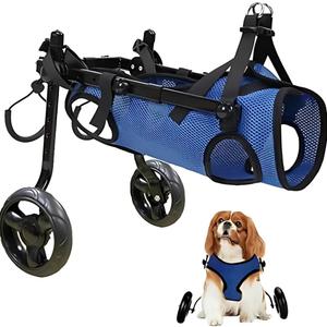 Adjustable Small Dog Wheelchair for Back Legs Dog Harness for Lightweight Mobility Aid with Leg Brace & Hip Support | Small Cart with Wheels for Injured or Disabled Pet | Dog Back Leg Walker (Size S)