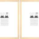 uxcell 2 Pcs DIY Canvas Stretcher Bars, 24 x 16 Inch Canvas Frame Wooden Frames Kit Sturdy Stretcher Frames for Oil Paintings Prints Posters