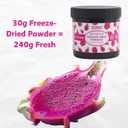 NAT FLAV Freeze Dried Dragon Fruit Powder  100% Natural, No Added Sugar, No Additives | 7oz | Vibrant Superfood for Smoothies, Baking & Natural Coloring