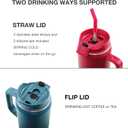 EALGRO 50 oz Tumbler with Handle, Insulated Tumblers with Lid and Straw, Large Metal Sports Water Bottle Jug, Thermal Stainless Steel Travel Coffee Mug Cup, Black