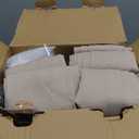 MIULEE Pinch Pleated Thick Linen Curtains 90 Inch 4 Panels Set Back Tab Memory Trained Pinch Pleat Semi Sheer Light Filtering Privacy Curtain Let Light in Window Drapes for Living Room Bedroom Taupe