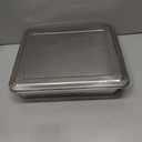 Tioncy 3 Set Stainless Steel Cake Pan with Lid 13/11/9 Inch Rectangle Sheet Baking Pan with Covers Bakeware with Lids for Cakes Breads Casseroles Fish Vegetables and More