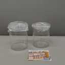 STORi Bella Tall Scrunchie Holder | Stackable Clear Plastic Container (Set of 2) Round Vanity Storage Organizers with Lids for Hair Accessories & Beauty Supplies | Made in USA