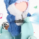 Simgoing 1 Pcs Doll Scooter Doll Vehicles Mini Electric Scooter with Music & Lights Could Rotate 360 Dolls Accessories Cute Scooters Ornaments Battery Not Included (Blue)