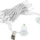 Novelty Lights 7 Feet 20 LED String Light, Warm White on White Wire, 4" Spacing Short Fairy Lights, Connectable End-to-End, UL Listed for Indoor/Outdoor