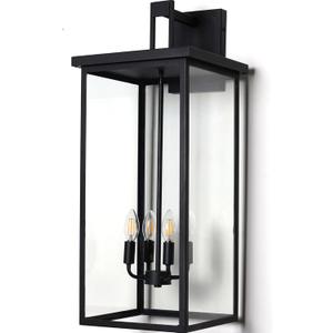 30" Extra Large Outdoor Wall Lights Exterior Wall Sconce,Black Outdoor Garage Lights,Modern Exterior Light Fixtures,Waterproof Outdoor Porch Lights for House,Front Door Light Fixture E12 Base