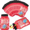 Tinlade 18 Pcs Valentine's Mason Jar Cards Bags Valentine Greeting Card Resealable Bags with Zipper Valentines Exchange for Kids Boys Girls School Class Classroom Party Favors Gifts (Butterfly Style)