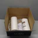 Set of 2 Pure White Linen Drum Lamp Shade 13" Top x 13" Bottom x 10" High (Spider) Contemporary Lamp Shades for Table Lamps & Bedside Lamps Replacement Lampshade - GO&SO - Assembly is Required