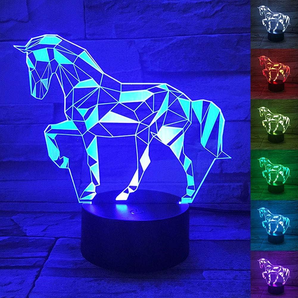 3D Horse Decor Lamp Gift with Remote, 7 Colors Changing Night Light Birthday Toys for Kids Girls Boys, Horse Lovers