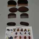 Hair Base Sponge Invisible Hair Clip Comb Bump It Up Volume Insert for False Hair Extensions Accessories, Brown (AJ Brown)