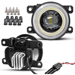 LED Lens Fog Light with Halo Ring Angel Eye Replacement for Nissan 05-15 Xterra, 05-18 Frontier, 05-12 17-20 Pathfinder, 08-15 Armada, 11-17 Leaf, 10-19 NV200, 07-12 Sentra SE-R