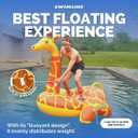 SWIMLINE ORIGINAL 90710 Giant Inflatable Giraffe Pool Float Floatie Ride-On Lounge W/ Stable Legs Wings Large Rideable Blow Up Summer Beach Swimming Party Lounge Big Raft Tube Decoration Toys Kids