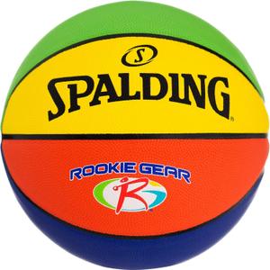 Spalding Rookie Gear 27.5" Basketball | Lighter to Help Develop Technique | Designed for Indoor & Outdoor Play, Size 5, 27.5"