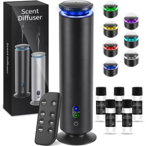 Hotel Scent Diffuser Starter Kit - 1000 Square Feet, 7 Ambient Light Settings, Includes 5 Essential Oils for Hotel Aromatherapy, Hotel Scent Diffuser,for Hotels, Homes and Large Rooms